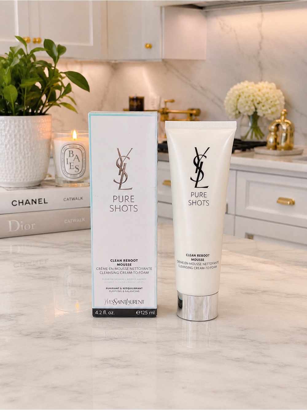 YSL Pure Shots Clean Reboot Mousse Cleansing Cream-to-Foam 4.2 oz / 125 mL